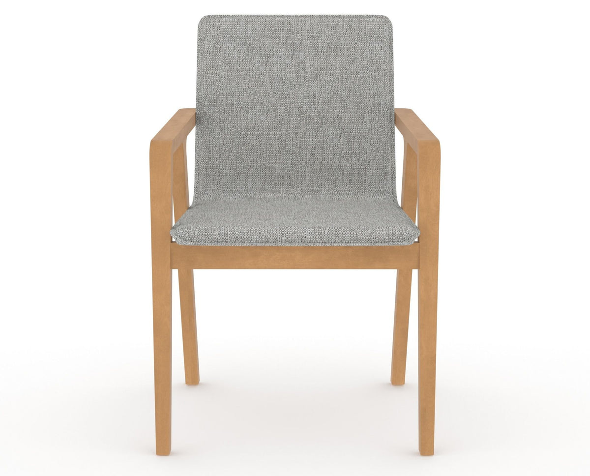 Canadel Downtown Tova Dining Chair in Caramel Washed, 7C Fabric, front view