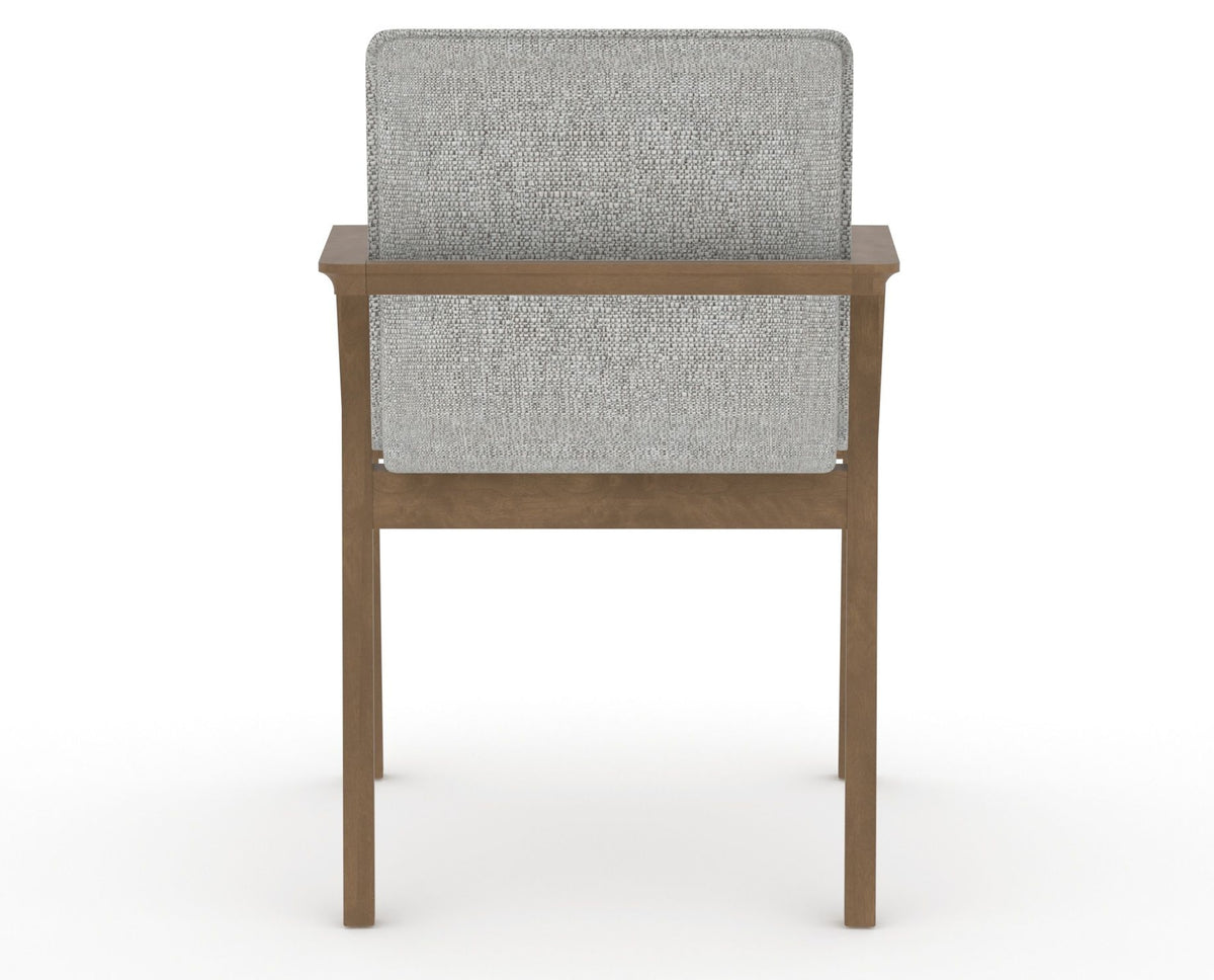 Canadel Downtown Tova Dining Chair in Pecan Washed, 7C Fabric, back view