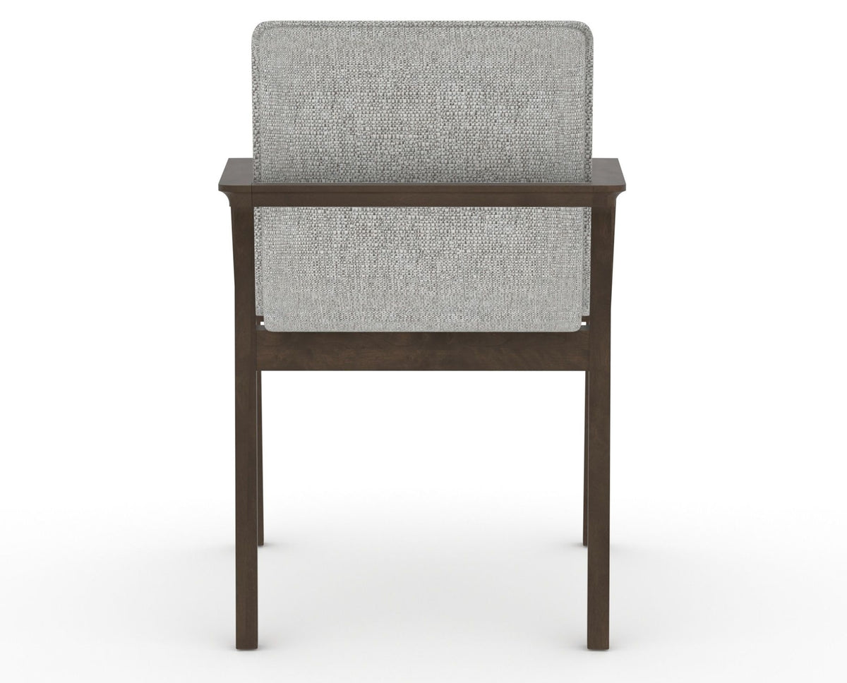 Canadel Downtown Tova Dining Chair in Hazelnut Washed, 7C Fabric, back view