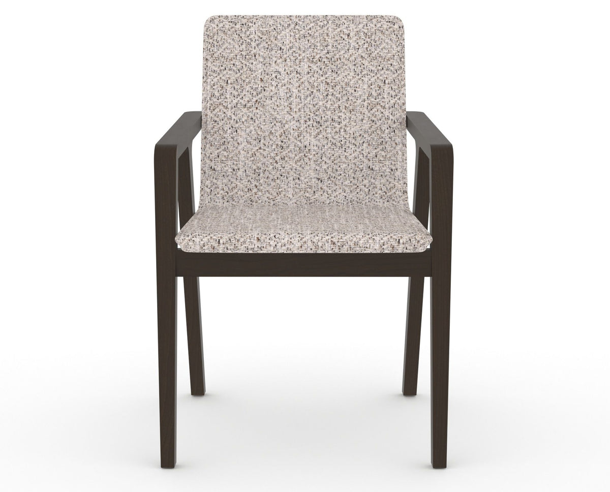 Canadel Downtown Tova Dining Chair in Davy's Grey, FP Crypton®, front view