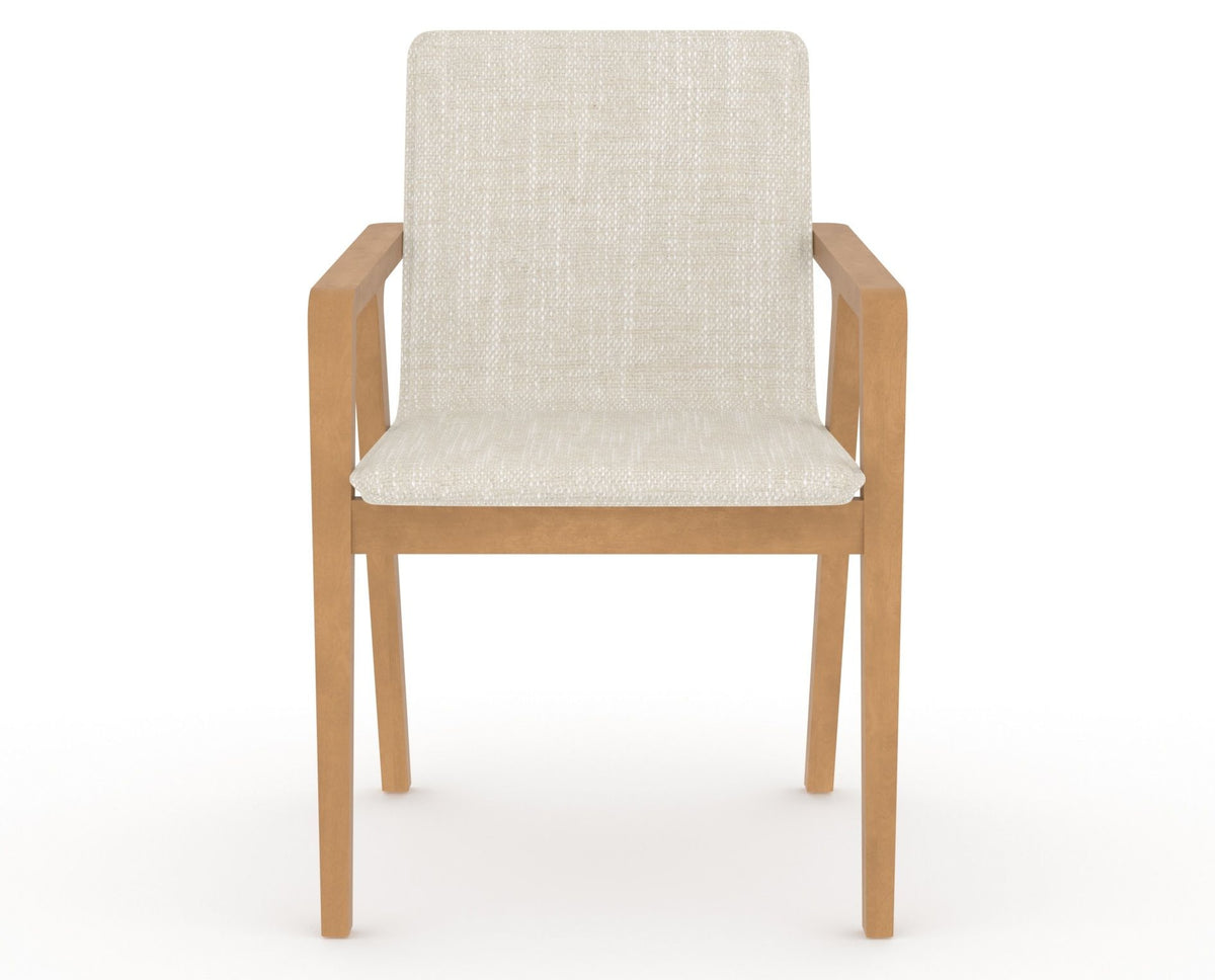 Canadel Downtown Tova Dining Chair in Caramel Washed, FT InsideOut®, front view