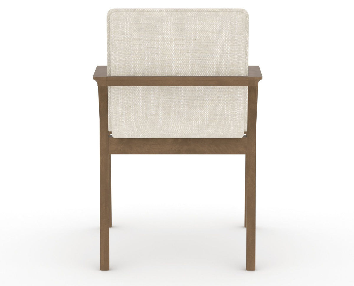 Canadel Downtown Tova Dining Chair in Pecan Washed, FT InsideOut®, back view