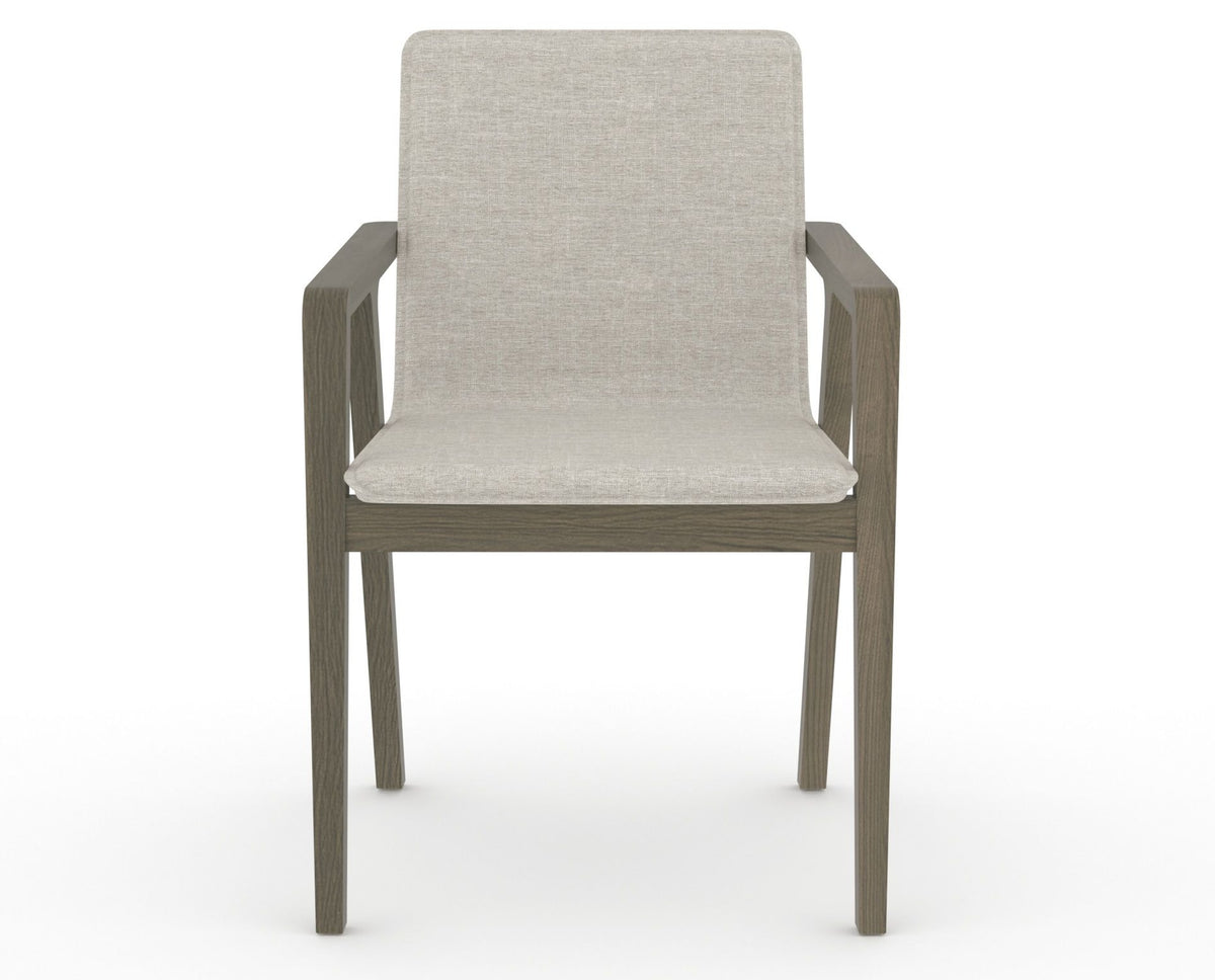 Canadel Downtown Tova Dining Chair in Shadow, TB Fabric, front view