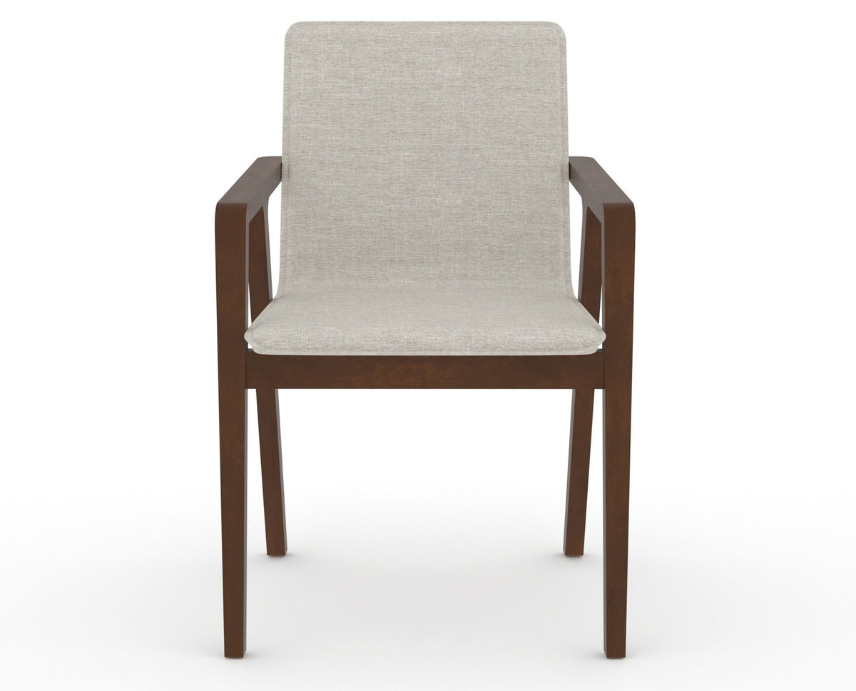 Canadel Downtown Tova Dining Chair in Cognac Washed, TB Fabric, front view