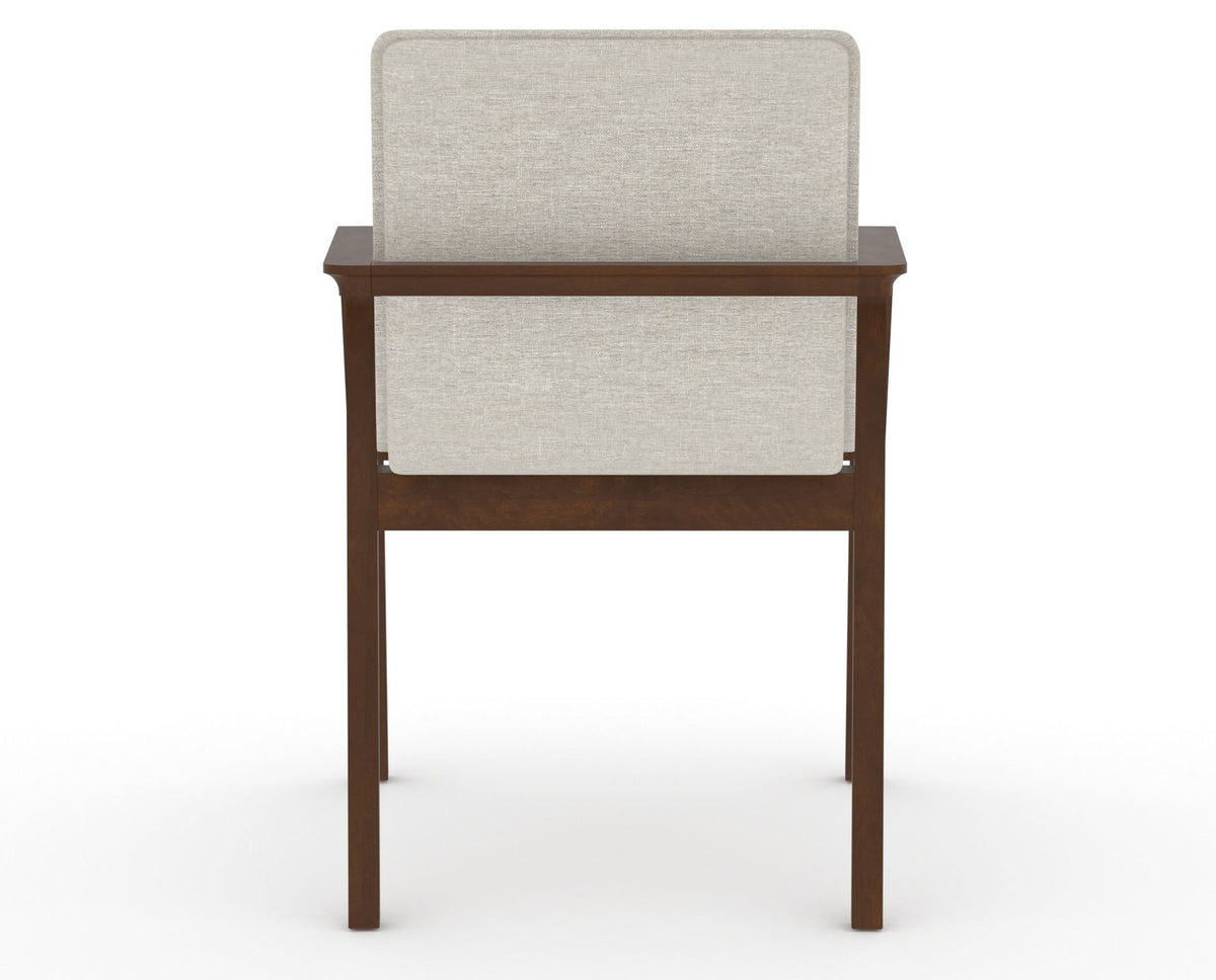 Canadel Downtown Tova Dining Chair in Cognac Washed, TB Fabric, back view