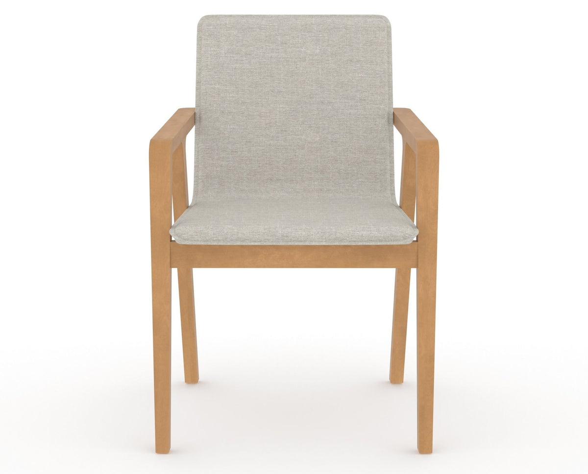 Canadel Downtown Tova Dining Chair in Caramel Washed, TB Fabric, front view
