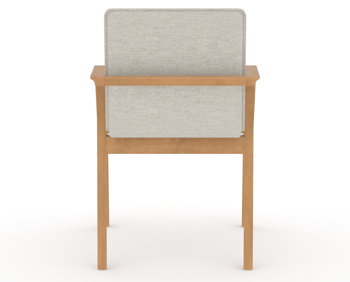 Canadel Downtown Tova Dining Chair in Caramel Washed, TB Fabric, back view