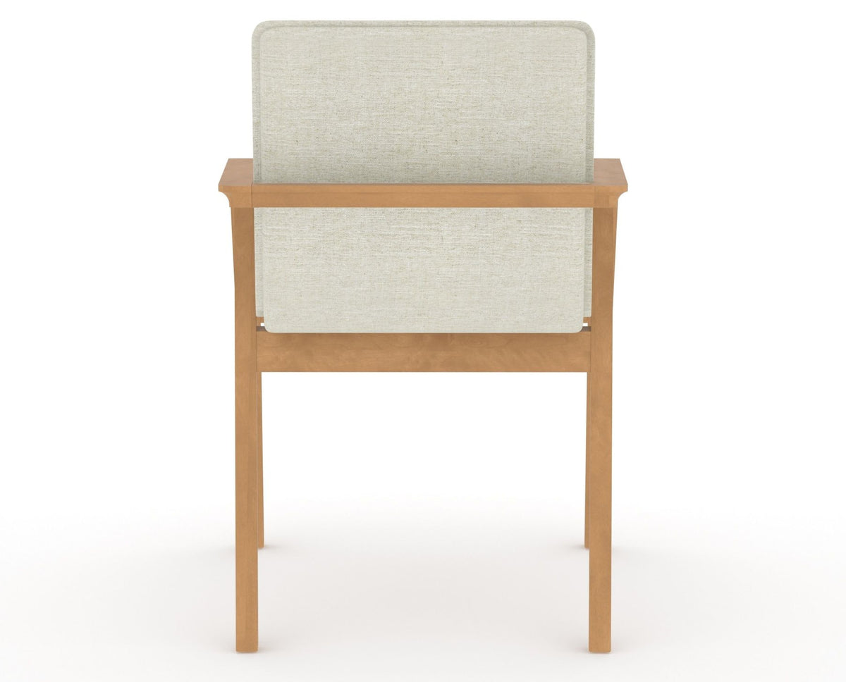 Canadel Downtown Tova Dining Chair in Caramel Washed, TW Fabric, back view