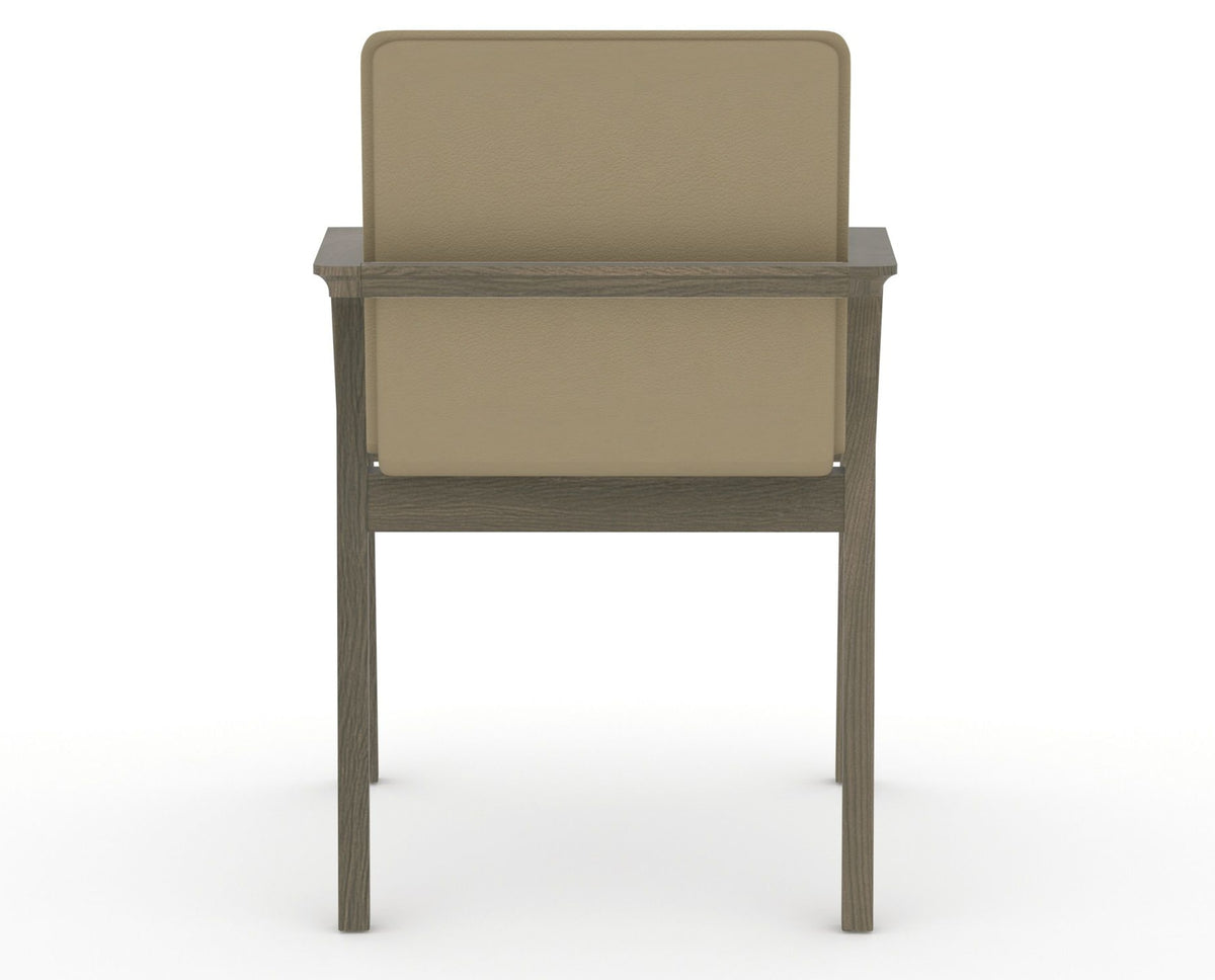 Canadel Downtown Tova Dining Chair in Shadow, XY Faux Leather, back view