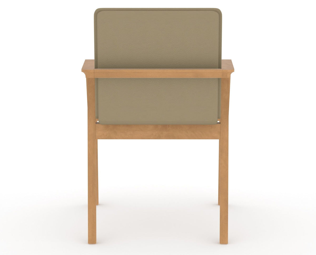 Canadel Downtown Tova Dining Chair in Caramel Washed, XY Faux Leather, back view