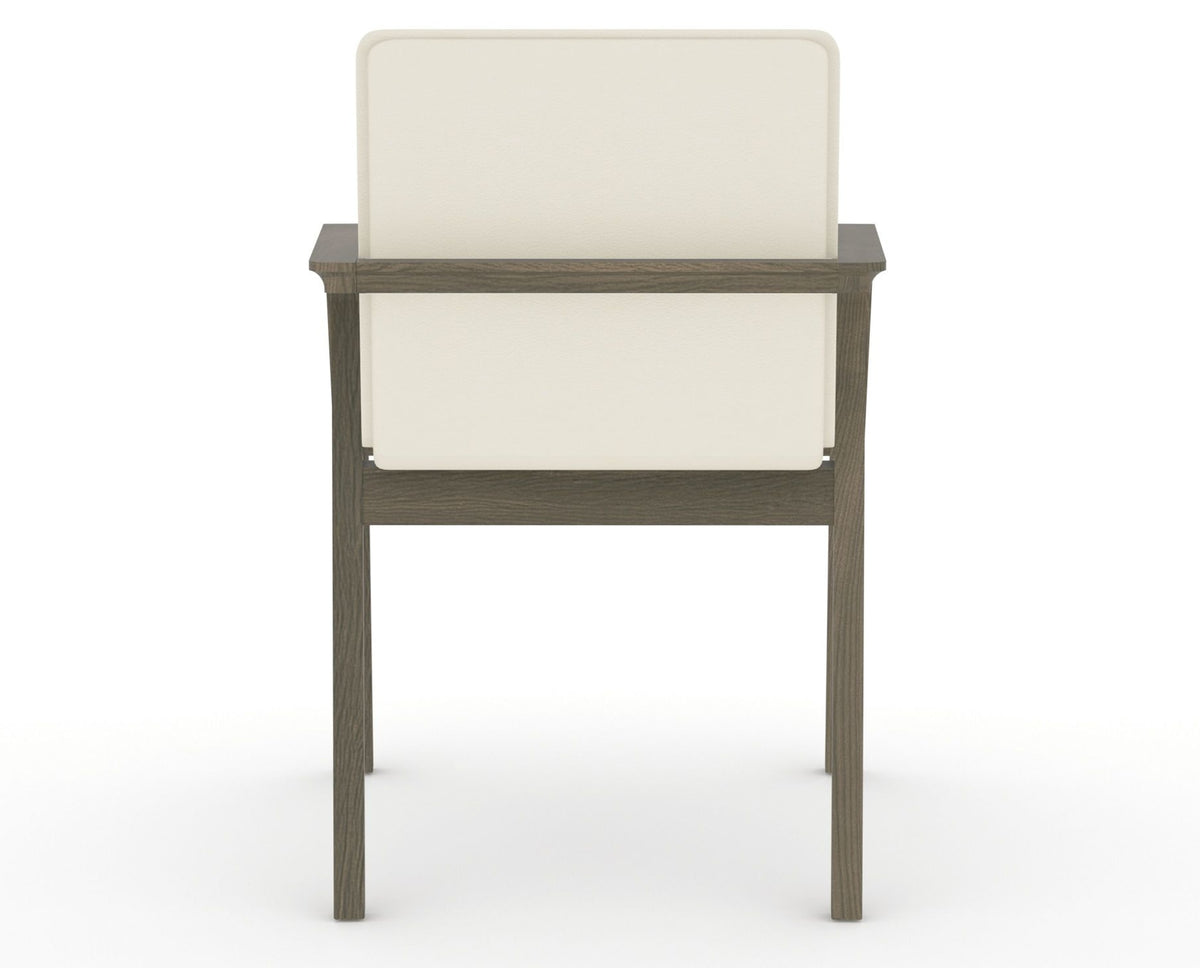Canadel Downtown Tova Dining Chair in Shadow, YJ Faux Leather, back view