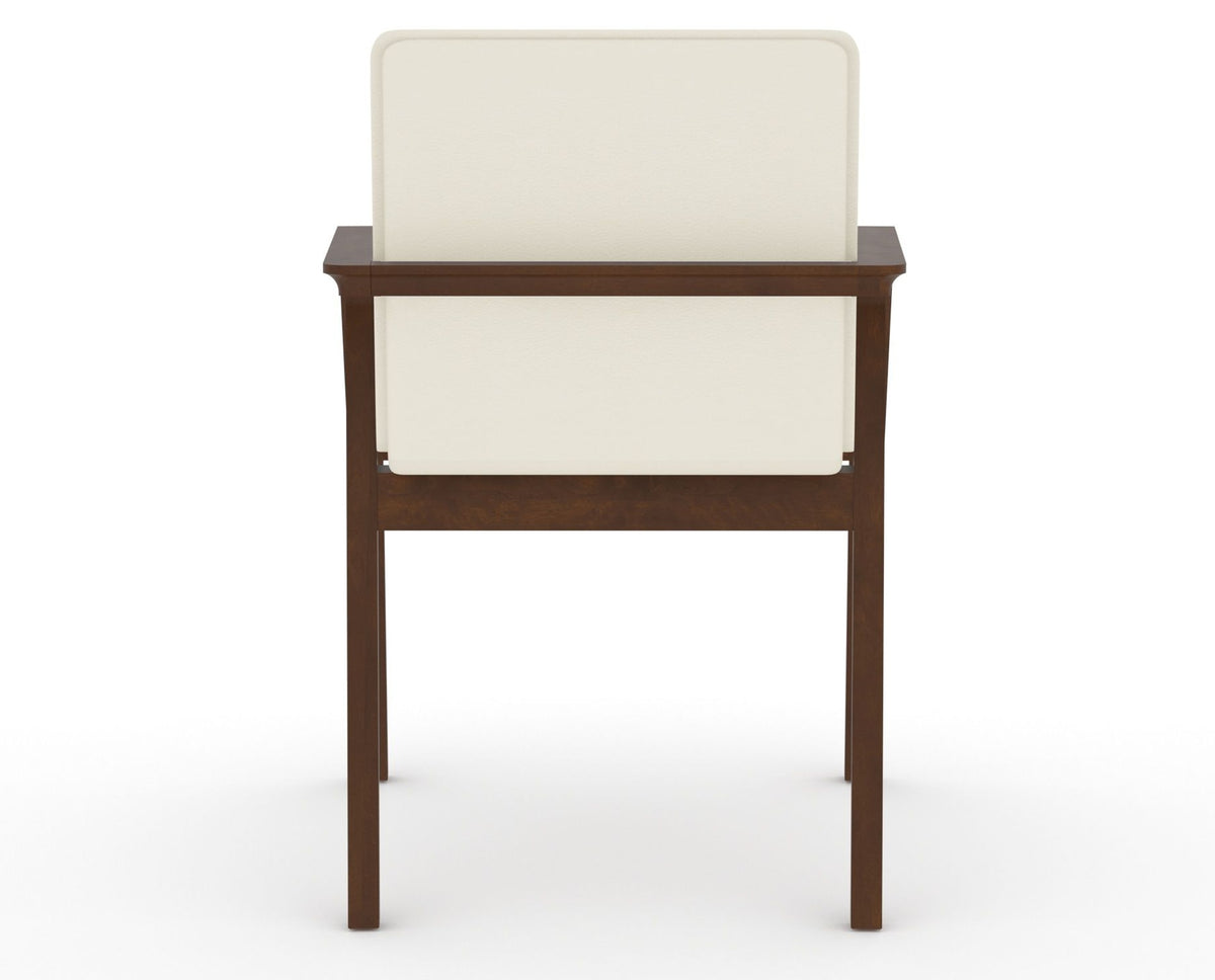 Canadel Downtown Tova Dining Chair in Cognac Washed, YJ Faux Leather, back view