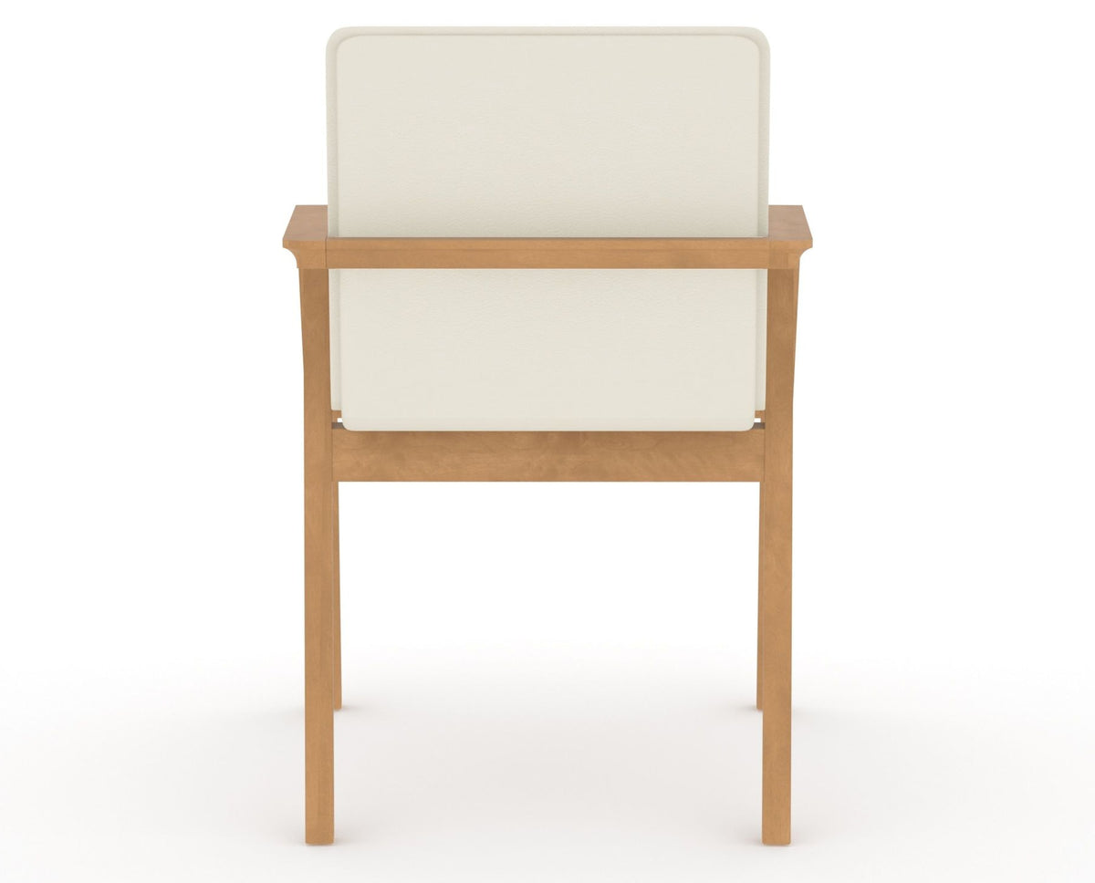 Canadel Downtown Tova Dining Chair in Caramel Washed, YJ Faux Leather, back view