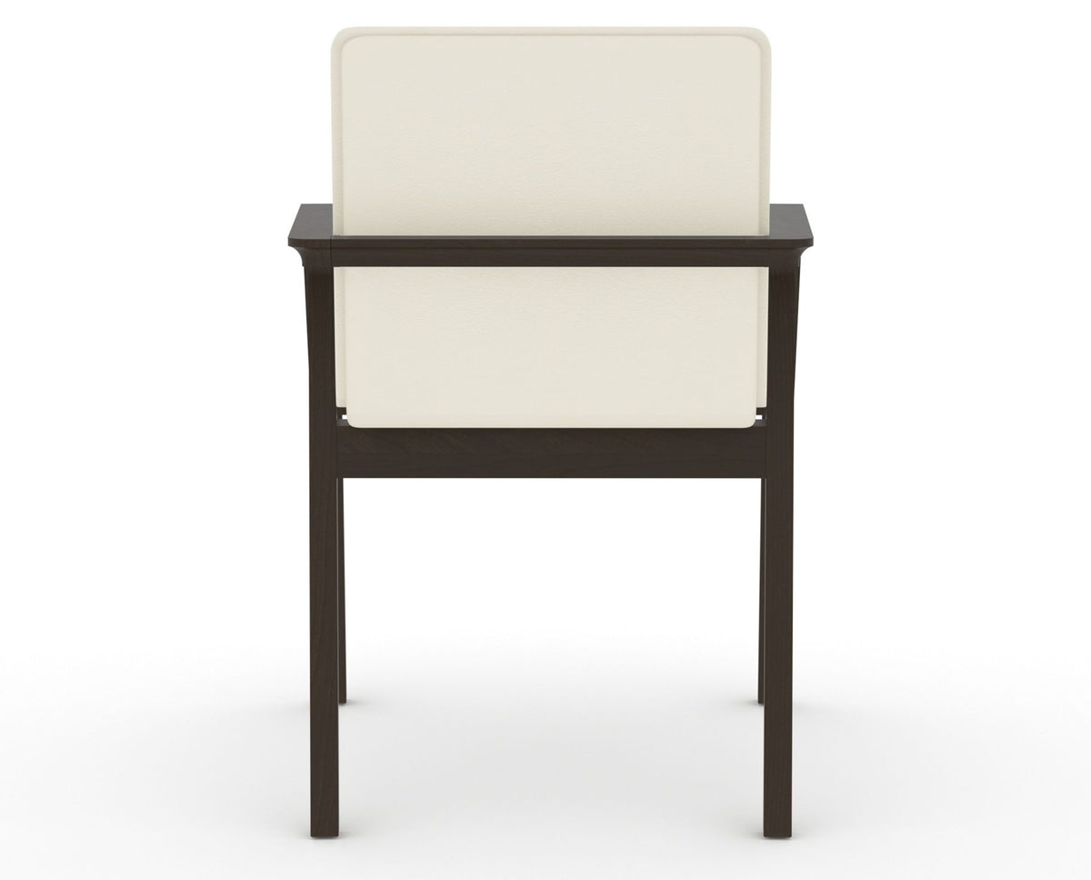 Canadel Downtown Tova Dining Chair in Davy's Grey, YJ Faux Leather, back view