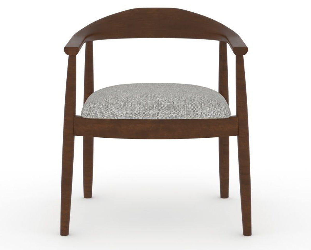 Canadel Downtown Hug Dining Chair in Cognac Washed, 7C Fabric, front view
