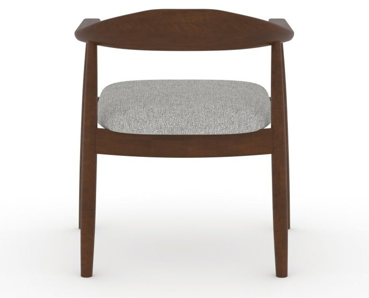 Canadel Downtown Hug Dining Chair in Cognac Washed, 7C Fabric, back view