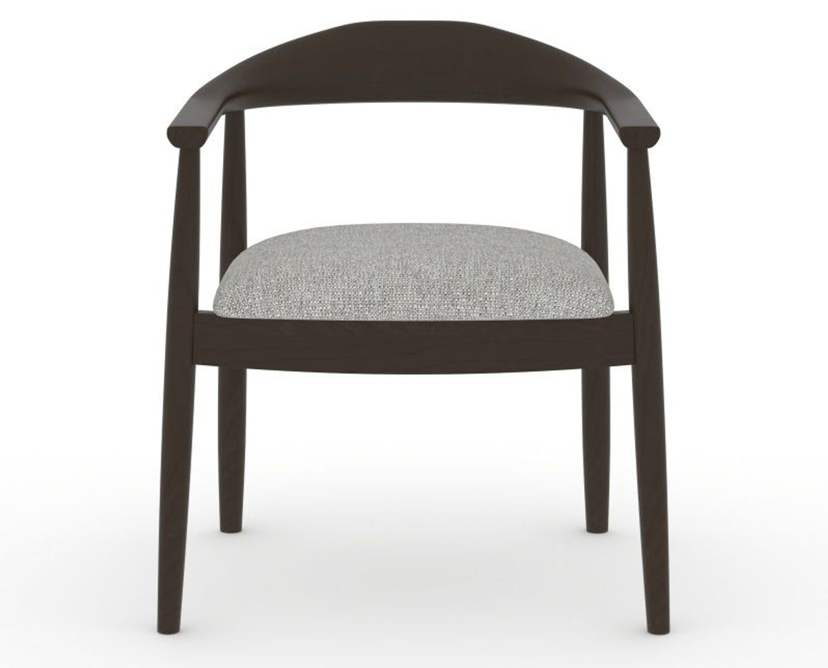 Canadel Downtown Hug Dining Chair in Davy's Grey, 7C Fabric, front view