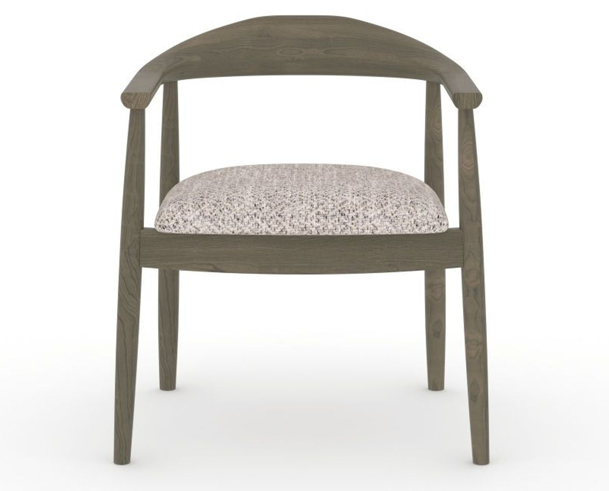 Canadel Downtown Hug Dining Chair in Shadow, FP Crypton®, front view