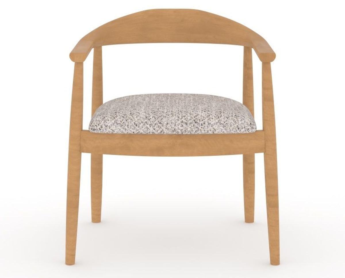 Canadel Downtown Hug Dining Chair in Caramel Washed, FP Crypton®, front view