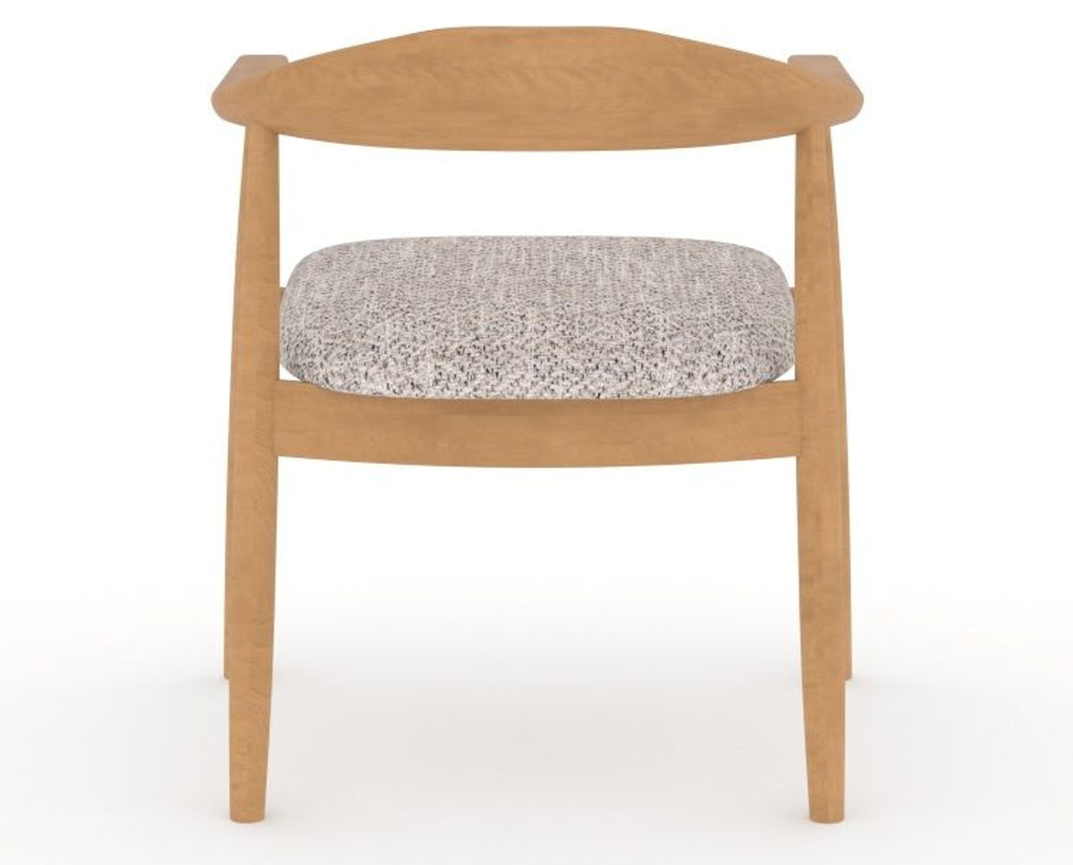 Canadel Downtown Hug Dining Chair in Caramel Washed, FP Crypton®, back view