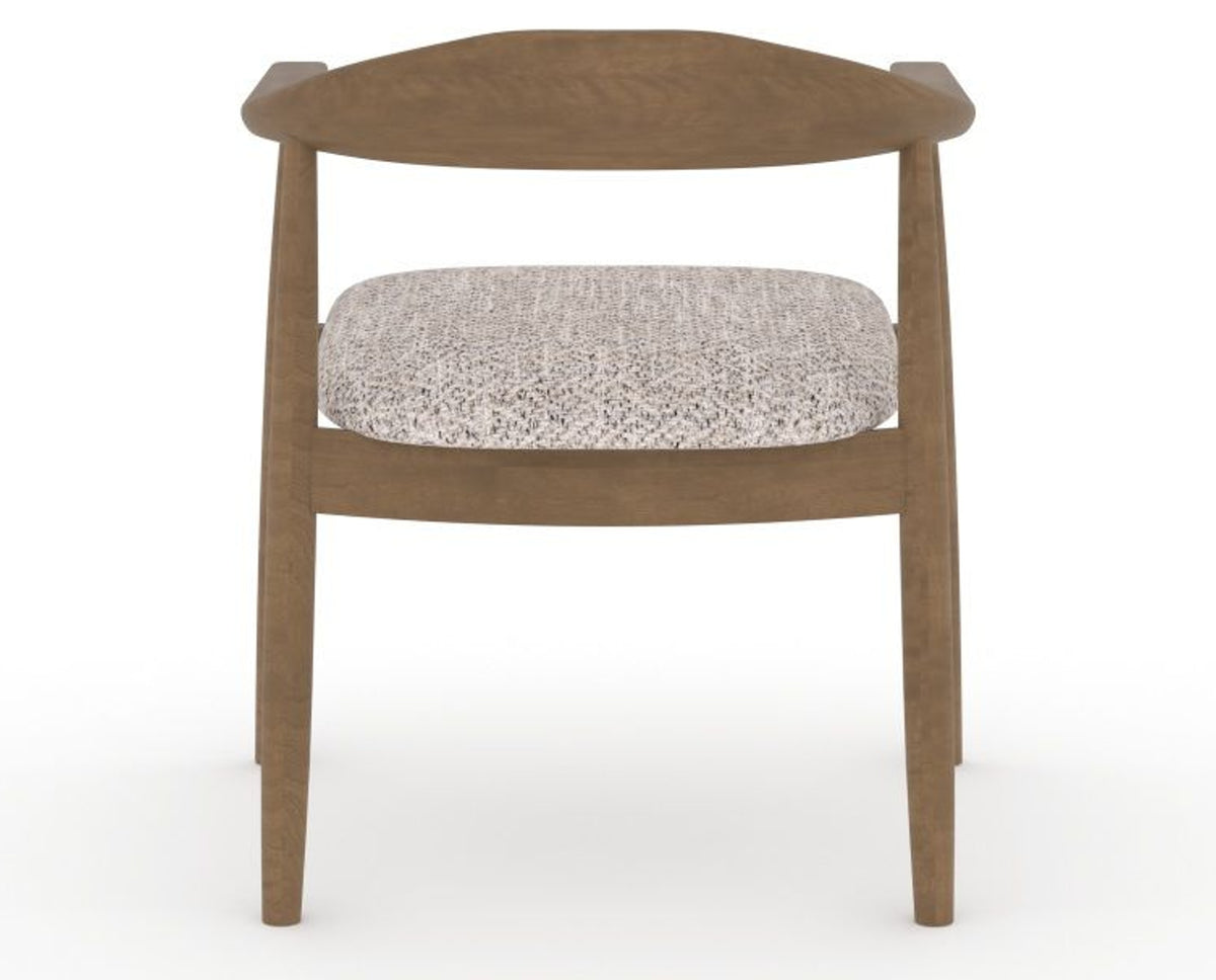 Canadel Downtown Hug Dining Chair in Pecan Washed, FP Crypton®, back view