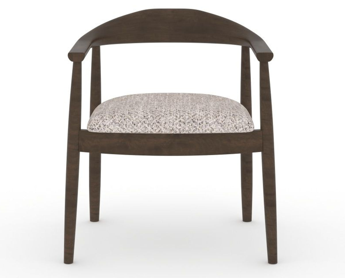 Canadel Downtown Hug Dining Chair in Hazelnut Washed, FP Crypton®, front view