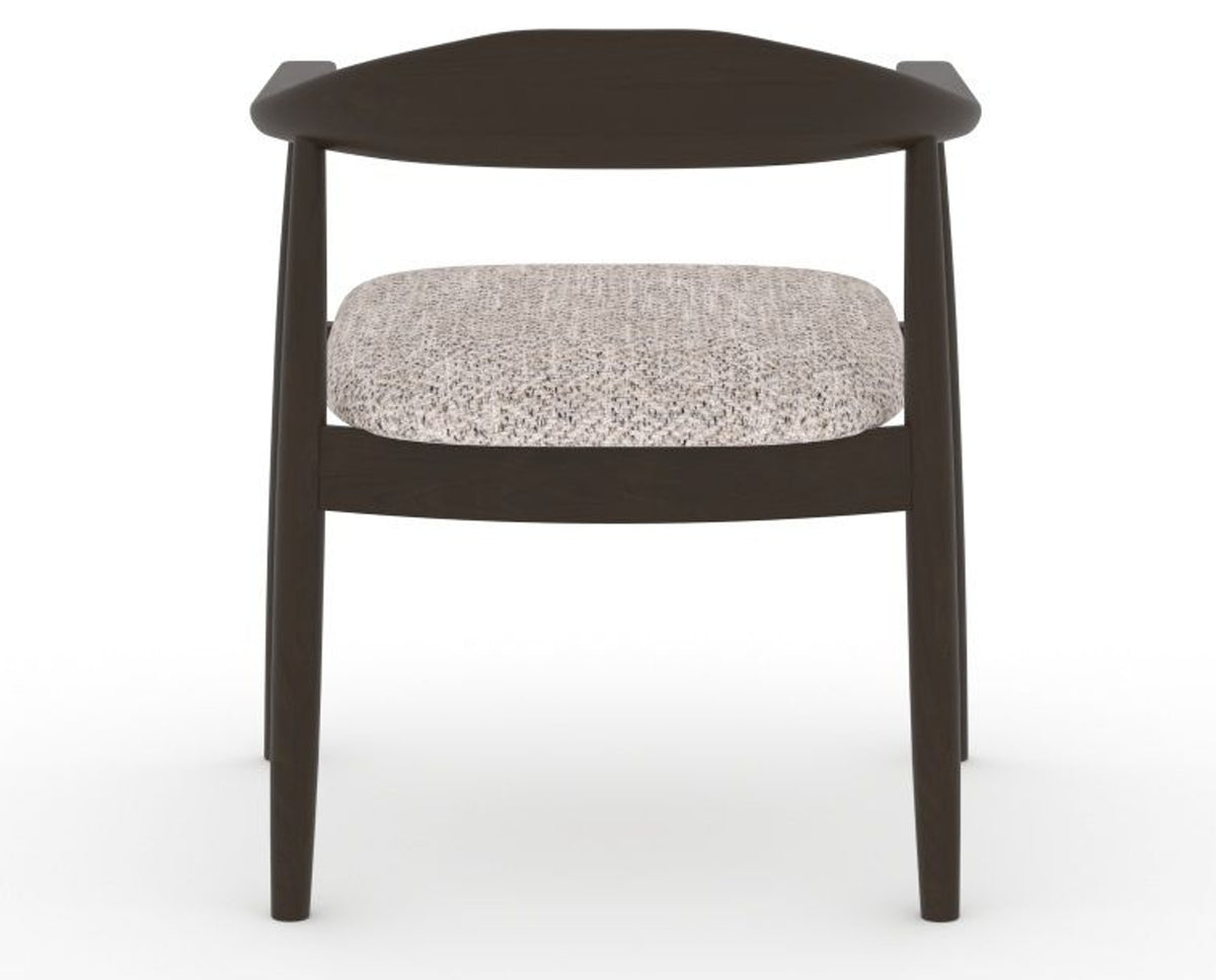 Canadel Downtown Hug Dining Chair in Davy's Grey, FP Crypton®, back view