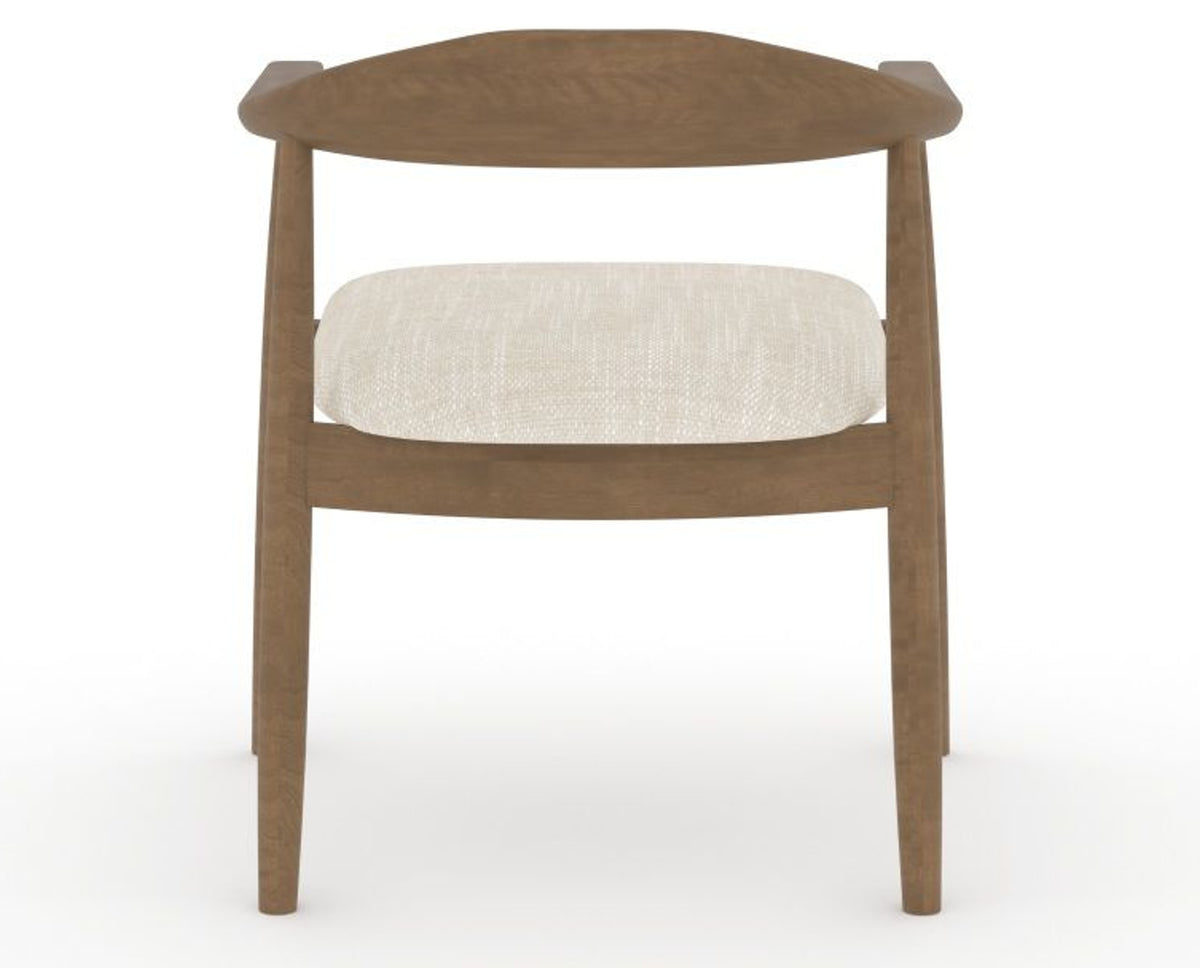Canadel Downtown Hug Dining Chair in Pecan Washed, FT InsideOut®, back view