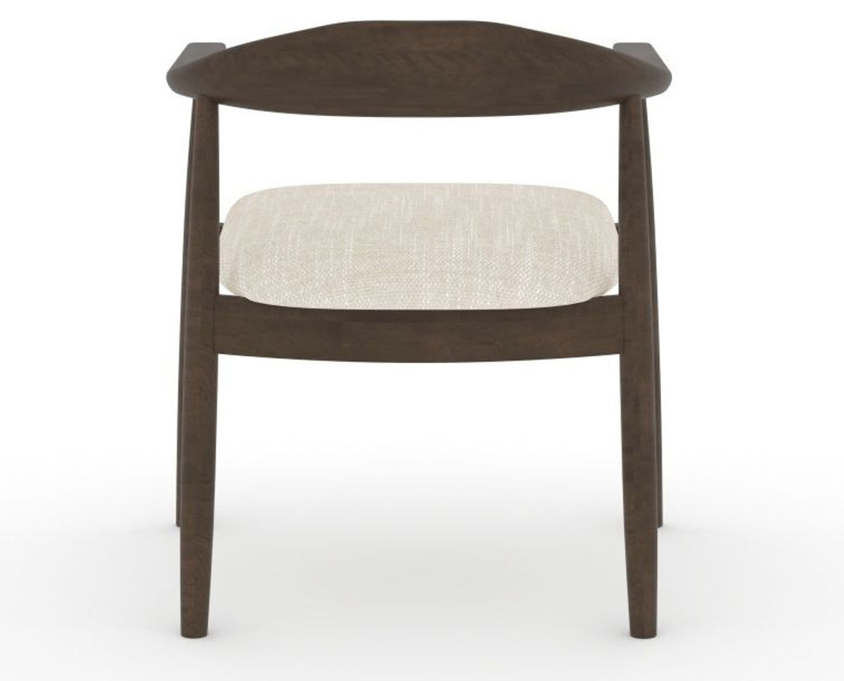 Canadel Downtown Hug Dining Chair in Hazelnut Washed, FT InsideOut®, back view