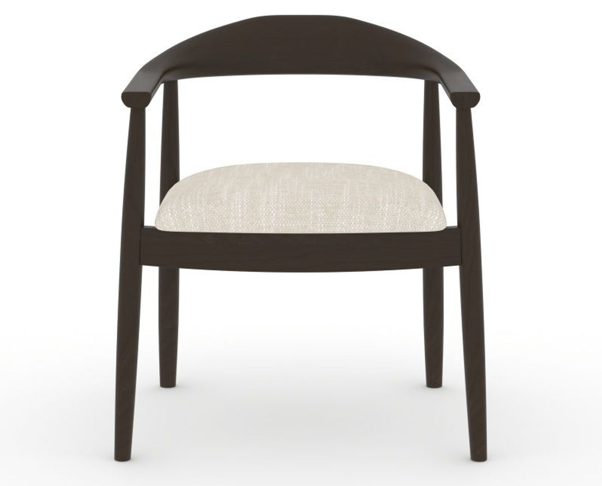 Canadel Downtown Hug Dining Chair in Davy's Grey, FT InsideOut®, front view