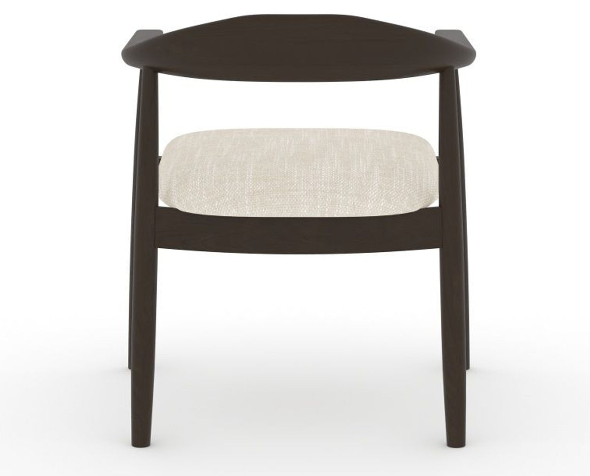 Canadel Downtown Hug Dining Chair in Davy's Grey, FT InsideOut®, back view