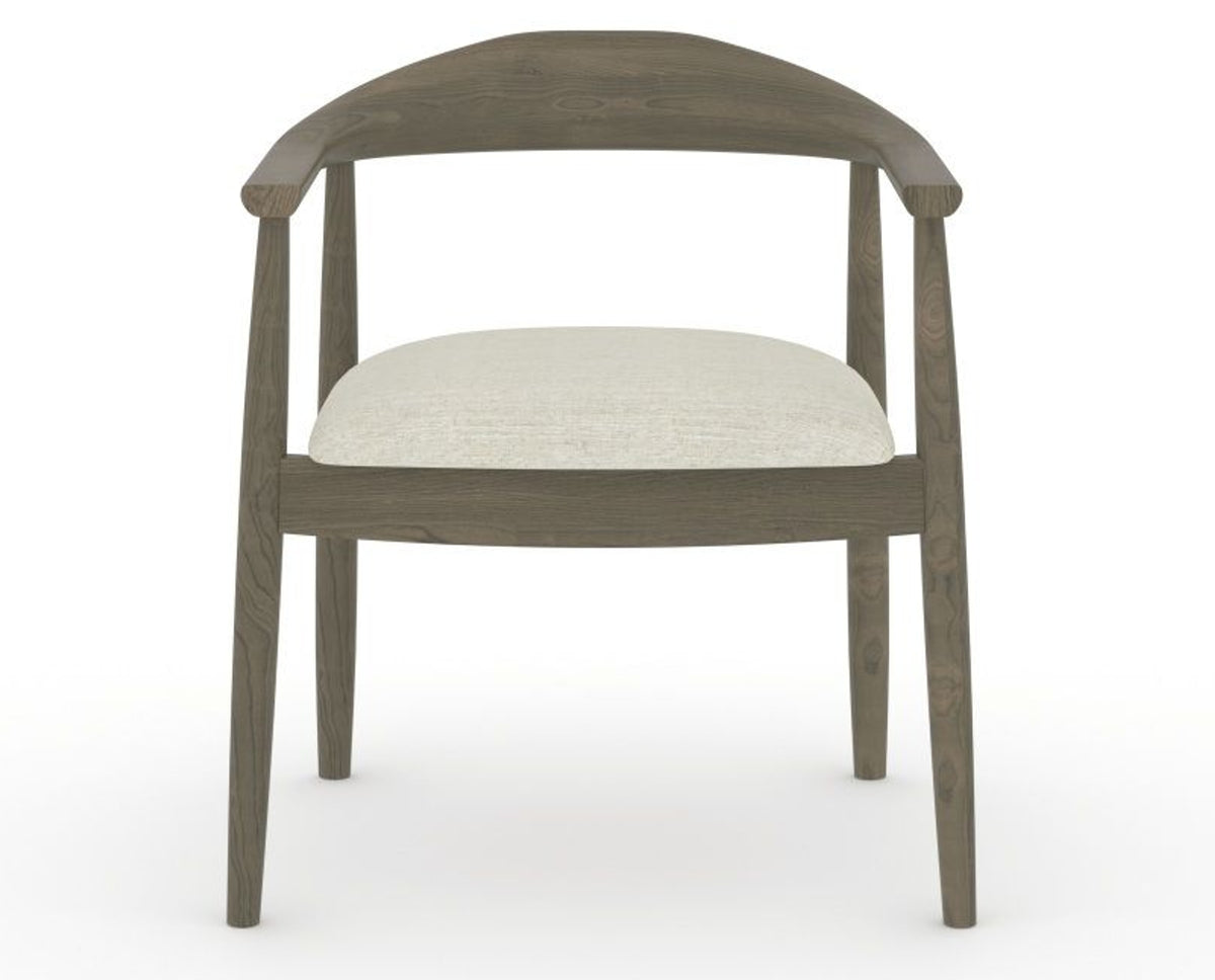 Canadel Downtown Hug Dining Chair in Shadow, TW Fabric, front view