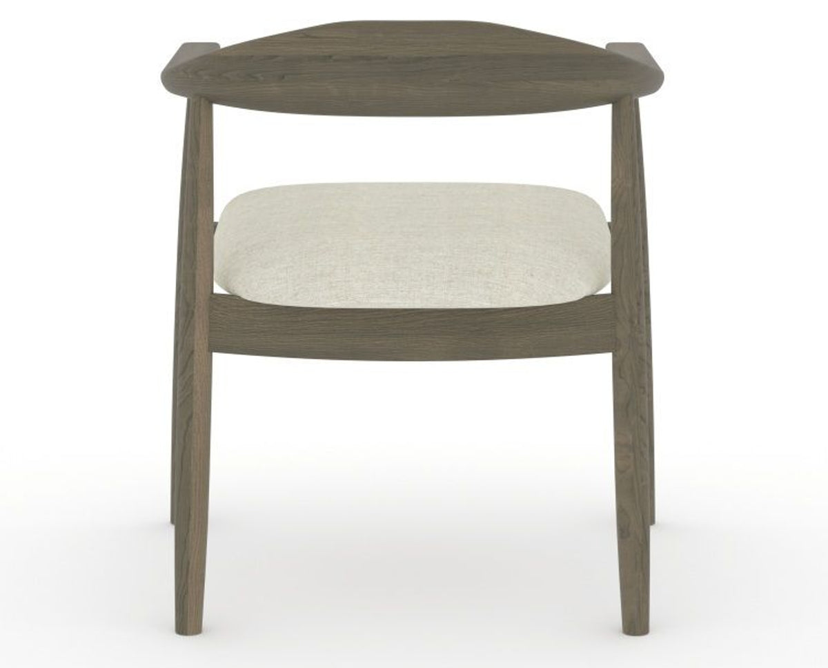 Canadel Downtown Hug Dining Chair in Shadow, TW Fabric, back view