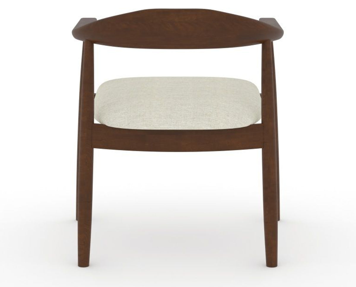 Canadel Downtown Hug Dining Chair in Cognac Washed, TW Fabric, back view