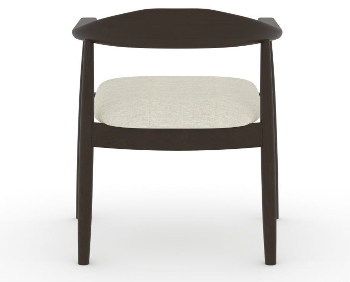 Canadel Downtown Hug Dining Chair in Davy's Grey, TW Fabric, back view