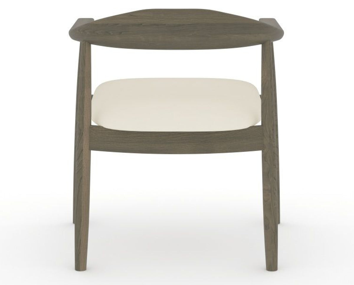 Canadel Downtown Hug Dining Chair in Shadow, YJ Faux Leather, back view