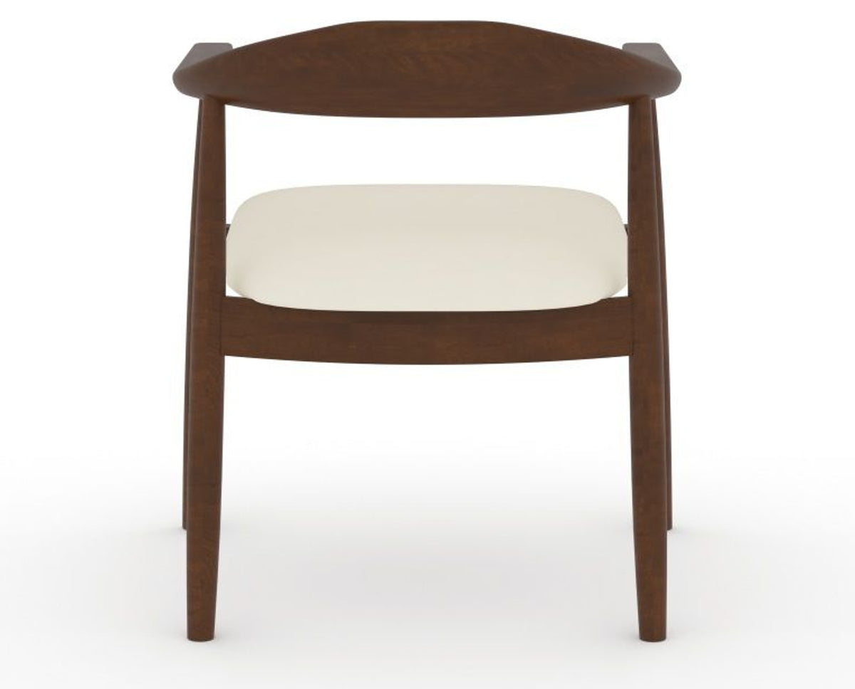 Canadel Downtown Hug Dining Chair in Cognac Washed, YJ Faux Leather, back view