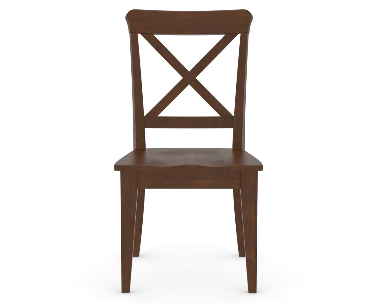 Canadel Gourmet X Back Dining Chair in Cognac Washed, front view