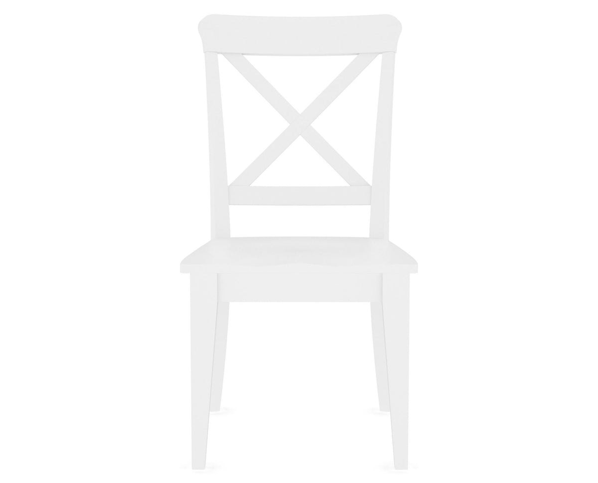 Canadel Gourmet X Back Dining Chair in Dove White, front view
