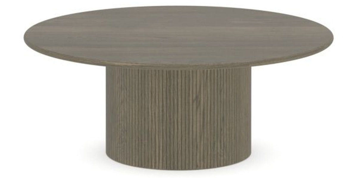 Canadel Accent Round Coffee Table 4242 C3 in 08 Shadow, three-quarter view