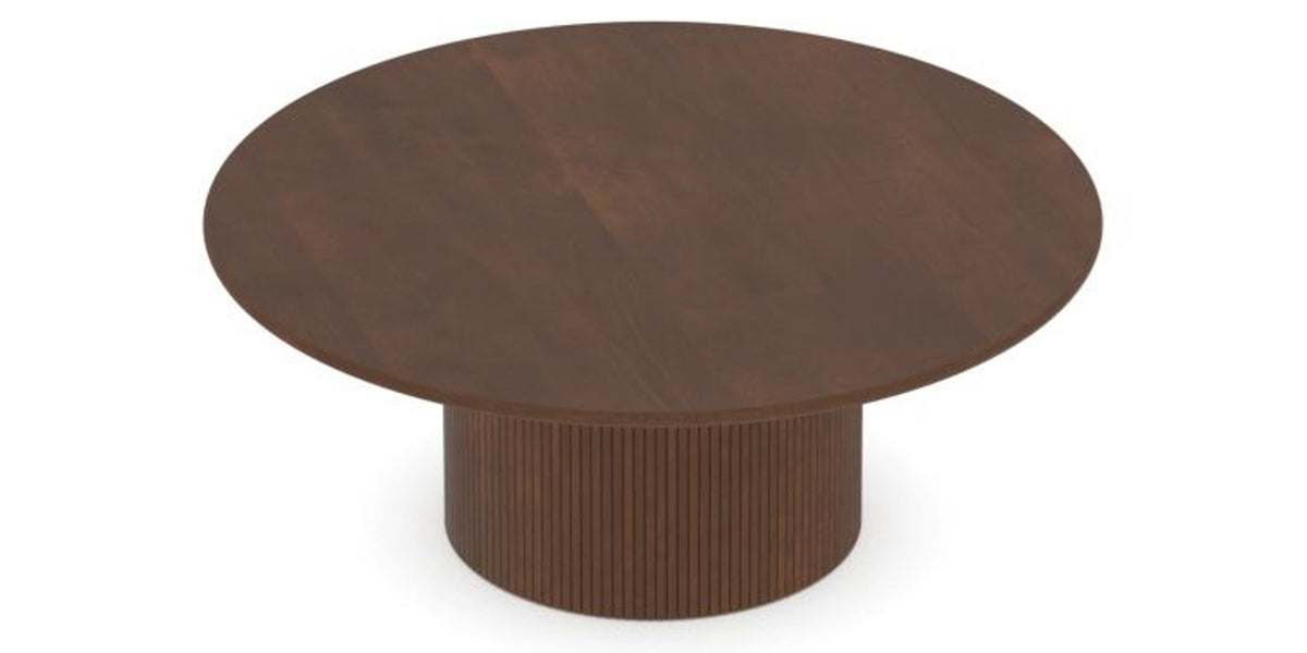 Canadel Accent Round Coffee Table 4242 C3 in 19 Cognac Washed, view from above