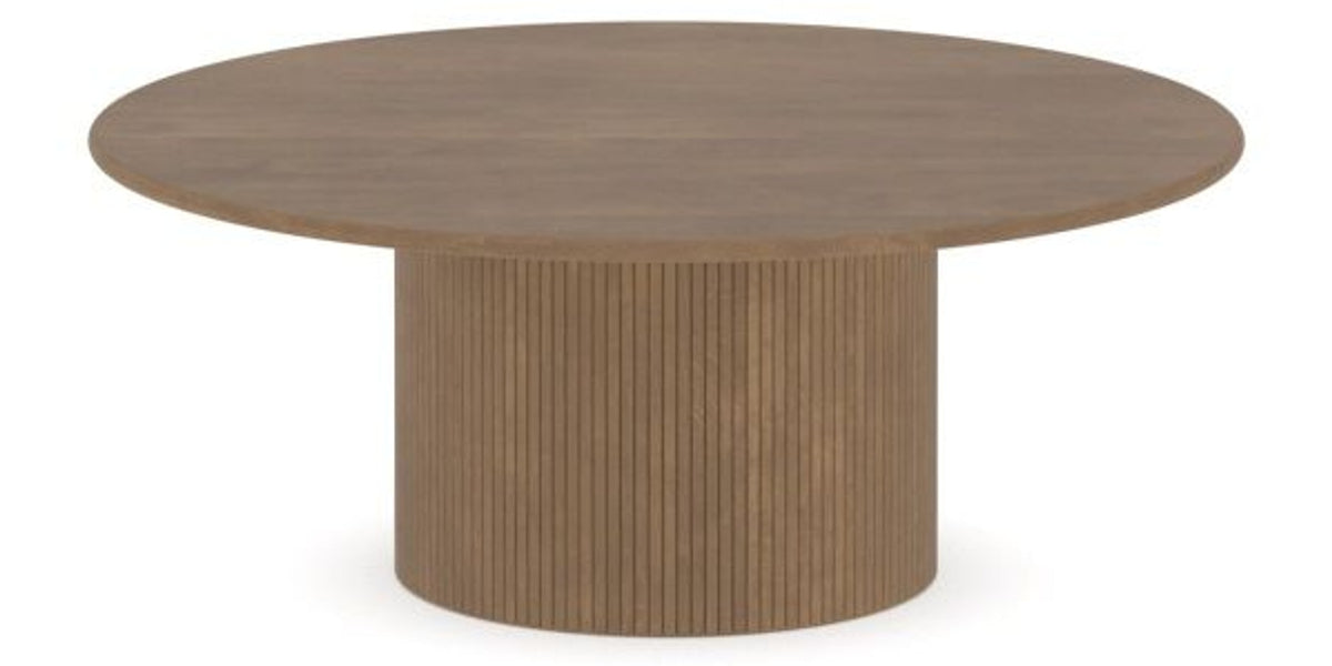 Canadel Accent Round Coffee Table 4242 C3 in 25 Pecan Washed, three-quarter view