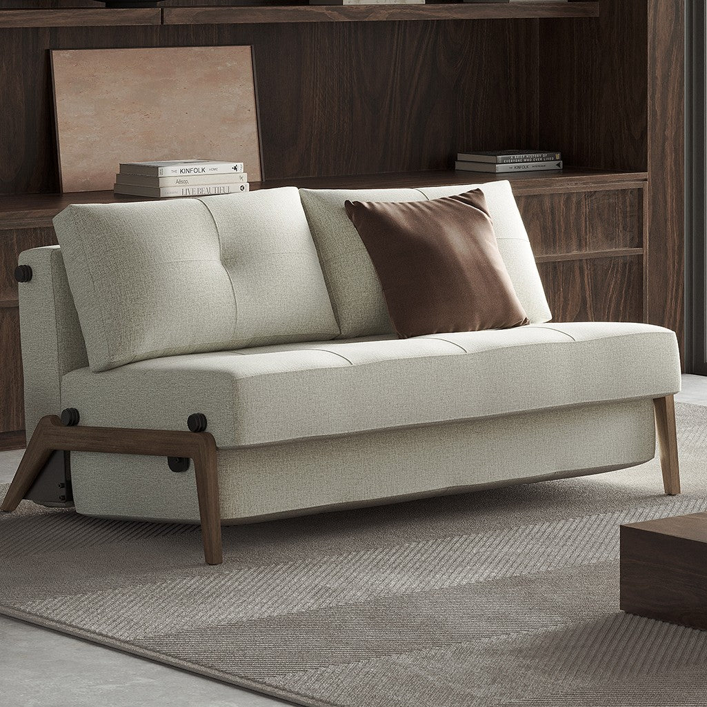 Innovation Living Cubed Sleeper Sofa, room setting, shown in 527 Mixed Dance Natural