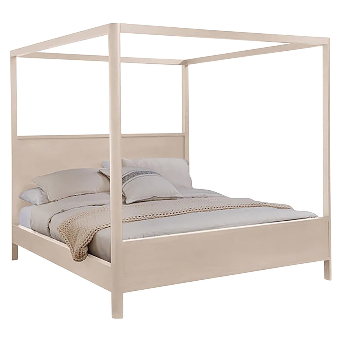 West Bros Curva Poster Bed in 45 Weathered Wood, on white