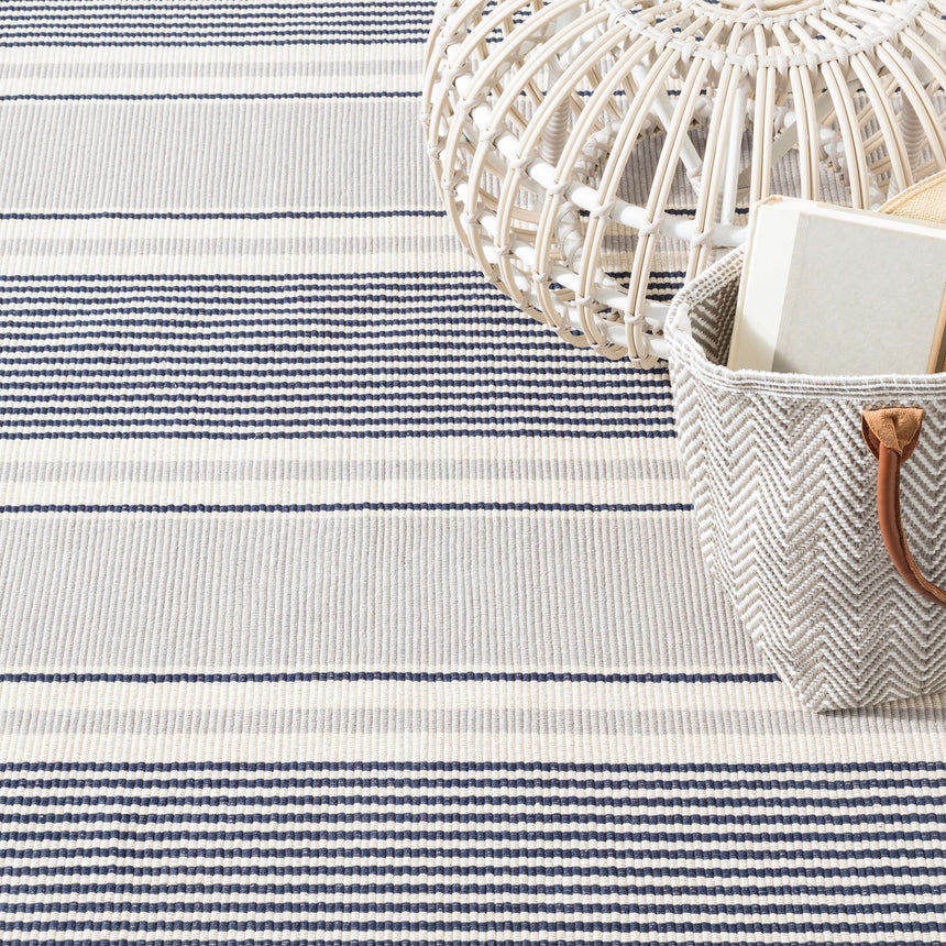 Gunner Stripe Handwoven Cotton Rug