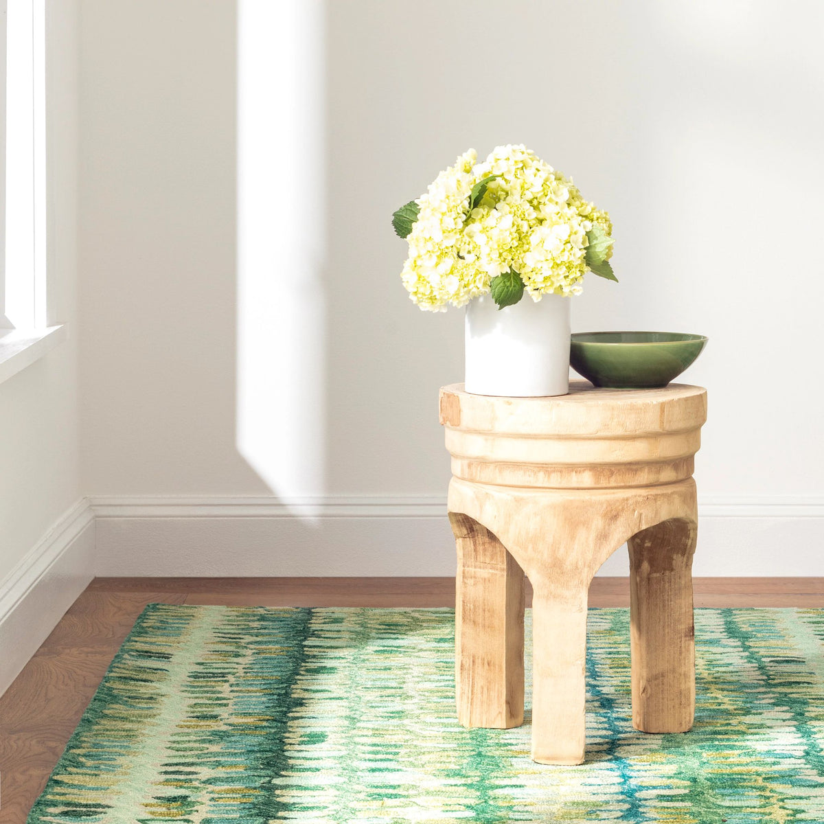 Paint Chip Hand Micro Hooked Wool Rug