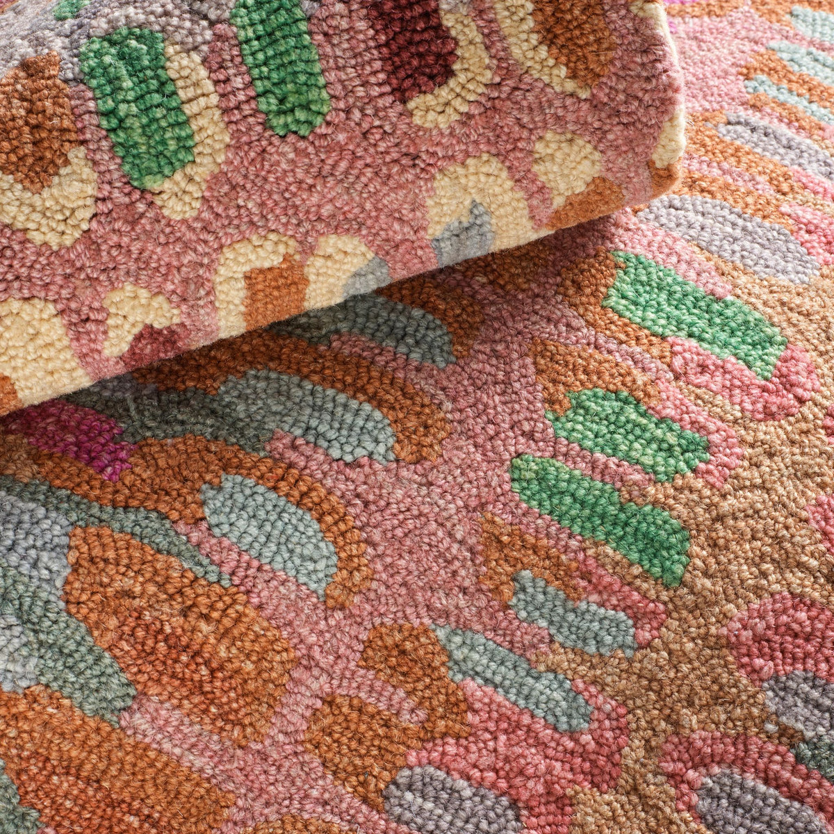 Paint Chip Hand Micro Hooked Wool Rug