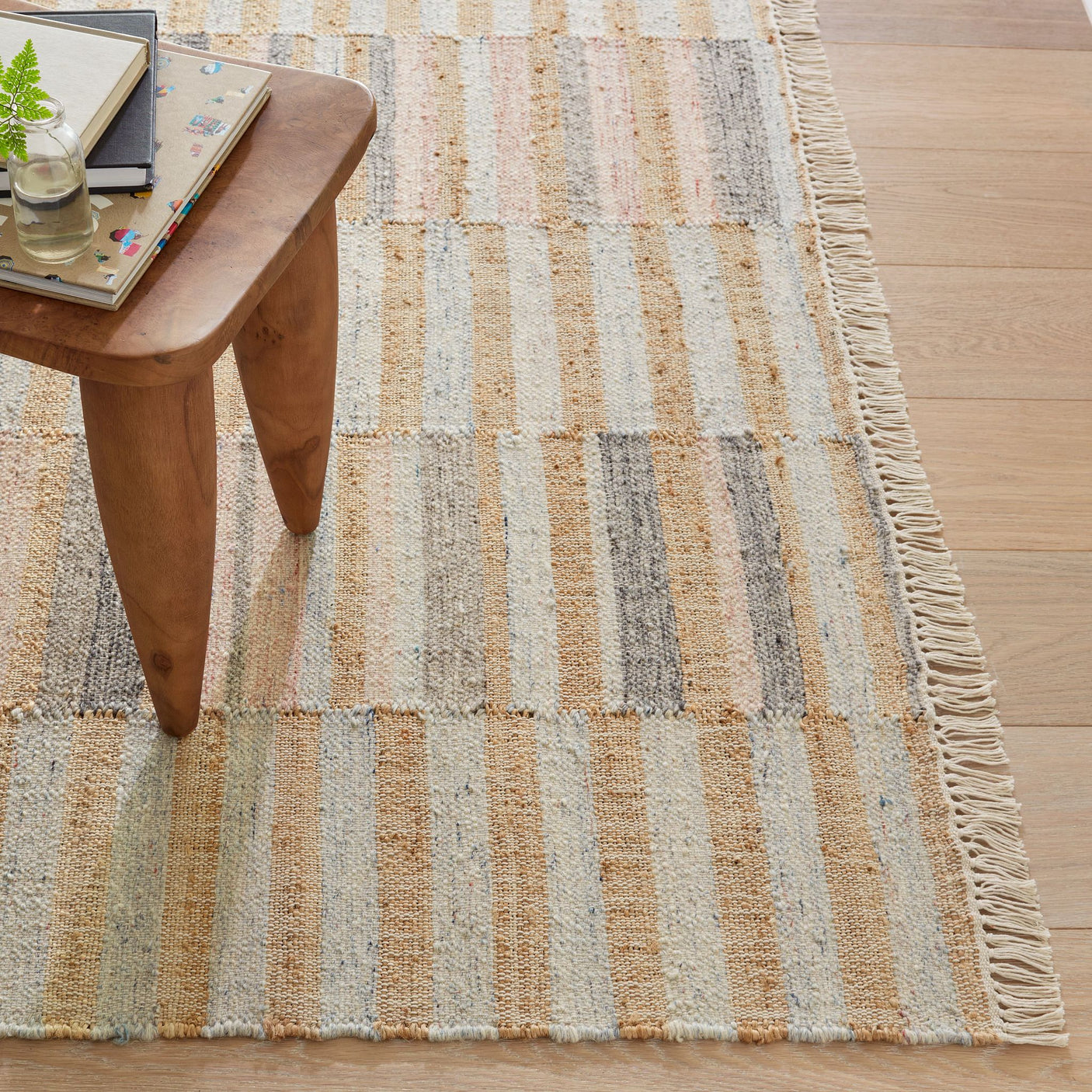 Ravel Stripe Handwoven Wool Rug