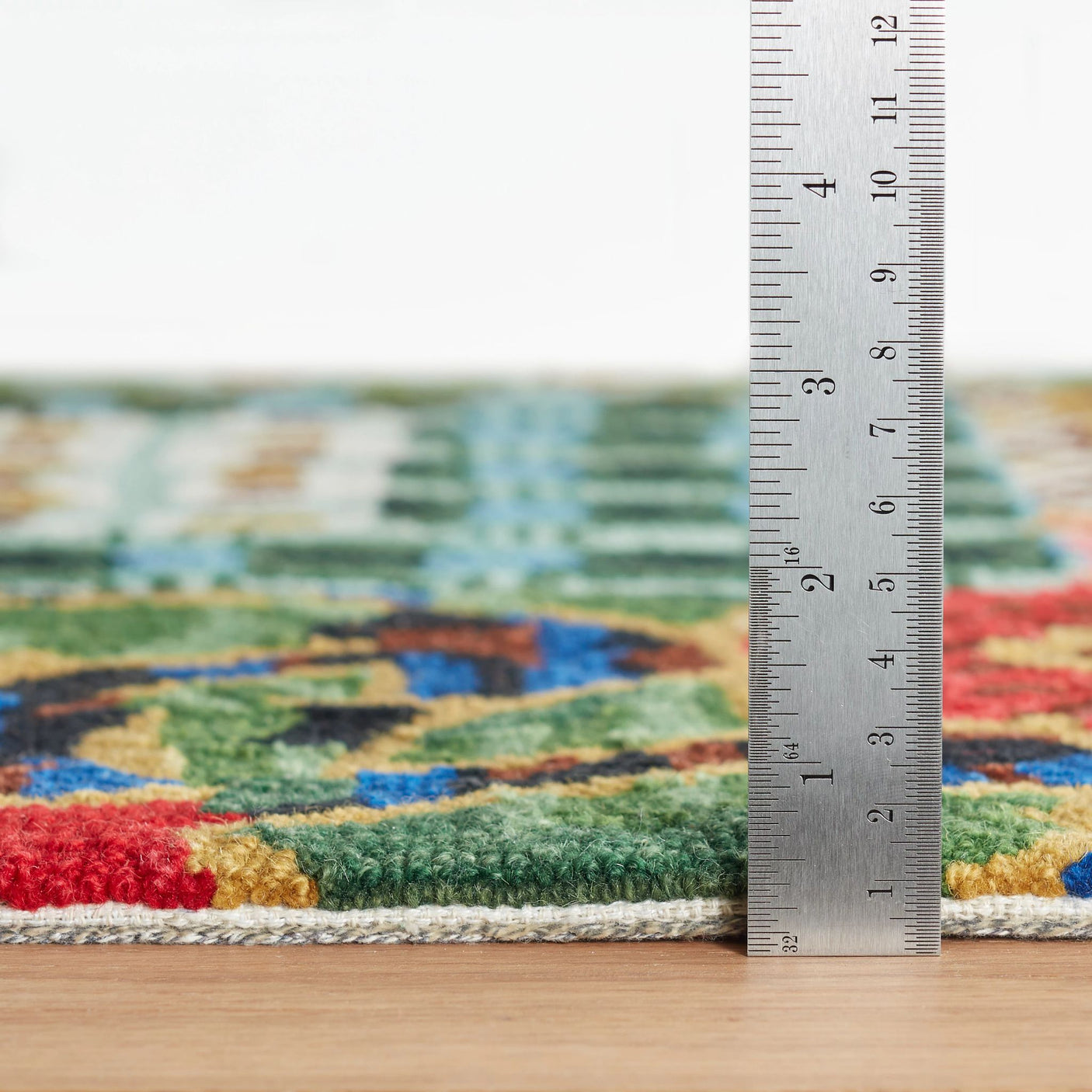 Elm Patchwork Hand Micro Hooked Wool Rug