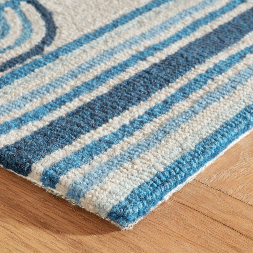 Button Hand Micro Hooked Wool Rug